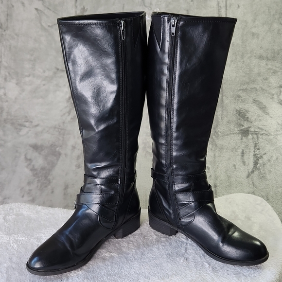 Arizona Dakota Boots Womens Size 7.5 Black Tall Calf Length Boots - Picture 8 of 13